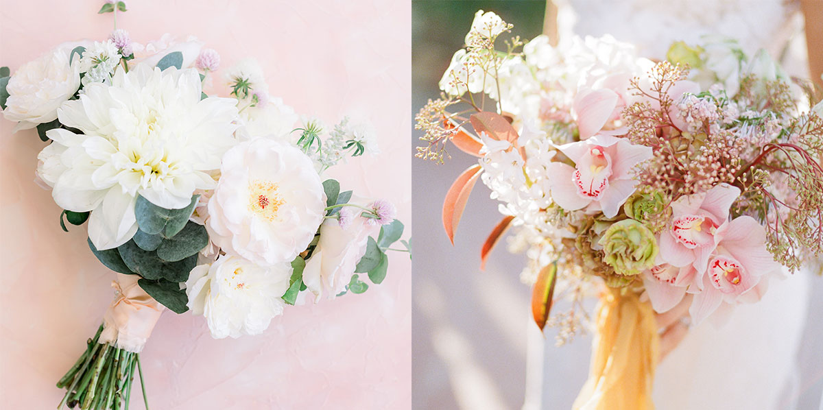 مدل های دسته گل عروس با گل های سفید