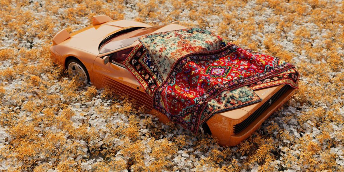 طراحی های علی حسینی با فرش ایرانی