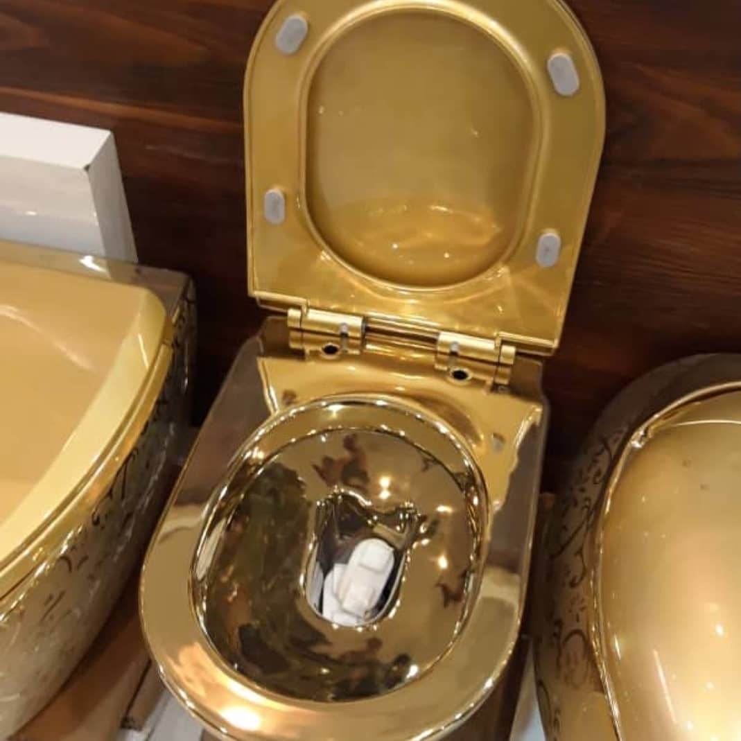تصویر قیمت توالت فرنگی طلایی