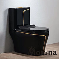 توالت فرنگی مشکی طلایی