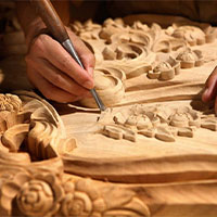 کلاس منبت کاری روی چوب - آموزشگاه هنرهای تجسمی قلم های آبی